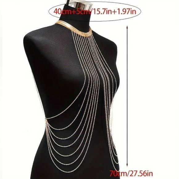 Scarlet Elias HOT Golden Body Chain Jewelry 8