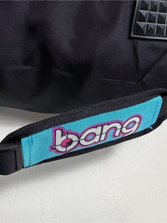 Bang Energy Drink Promo Duffle
Bag White Blue Pink Graphic
Sporty Travel 4
