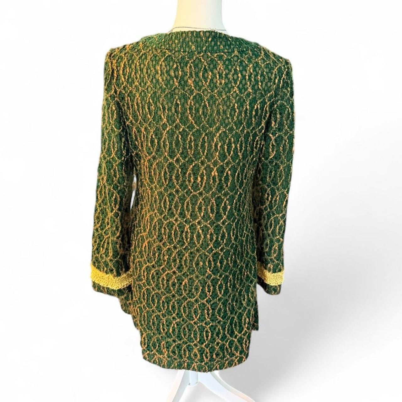 Young Essence Green Lace Coat Dress Large Vintage Y2K 6