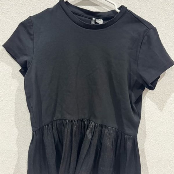Black Peplum Tee
