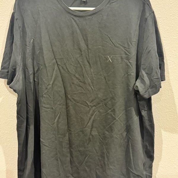 Express Men’s Black Crew Neck Tee with Subtle X Logo