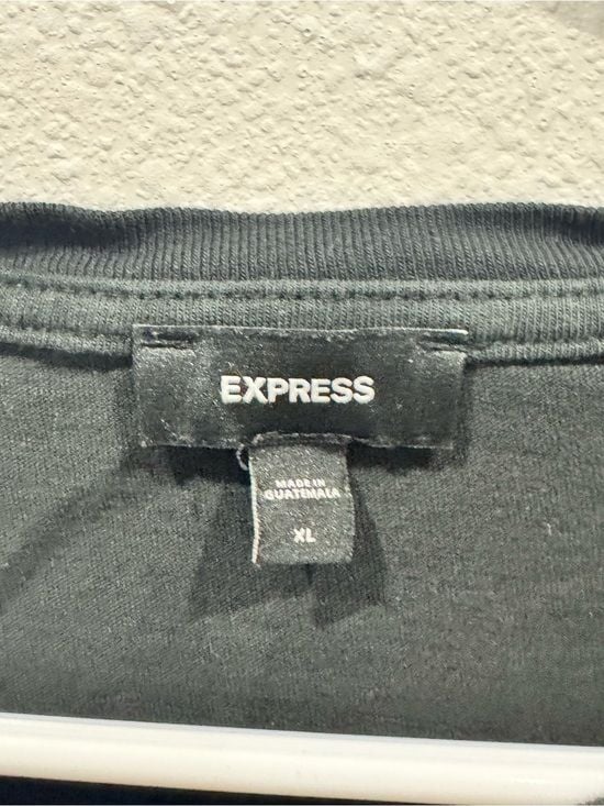 Express Men’s Black Crew Neck Tee with Subtle X Logo 3