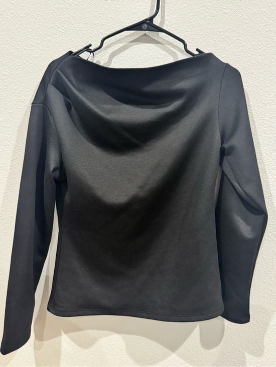 H&M Black Long-Sleeve Cowl Neck Top 2