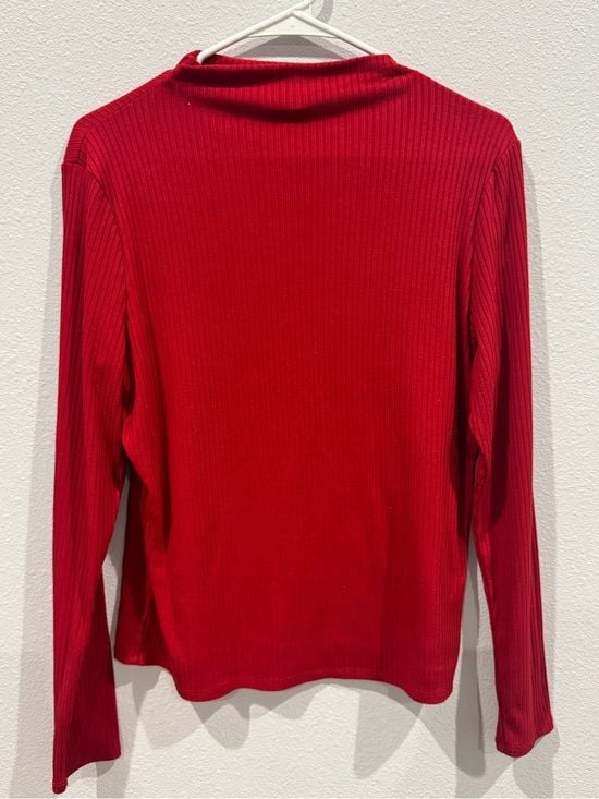 a new day Ribbed Long-Sleeve Top - Red 1