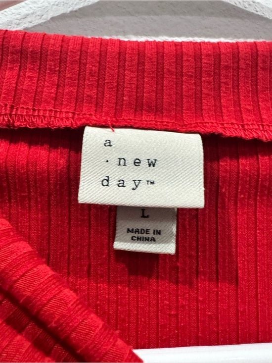 a new day Ribbed Long-Sleeve Top - Red 2