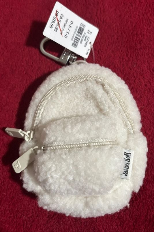Nwt Pink Victoria’s Secret mini Sherpa keychain 1
