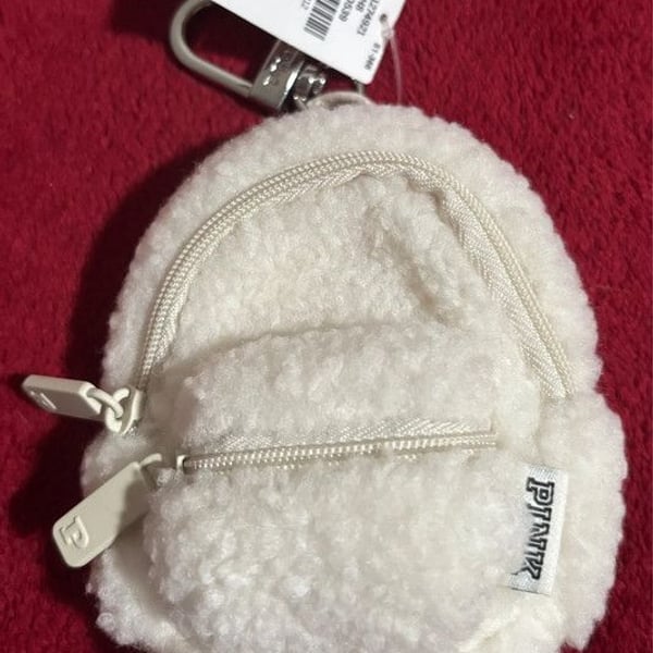 Nwt Pink Victoria’s Secret mini Sherpa keychain