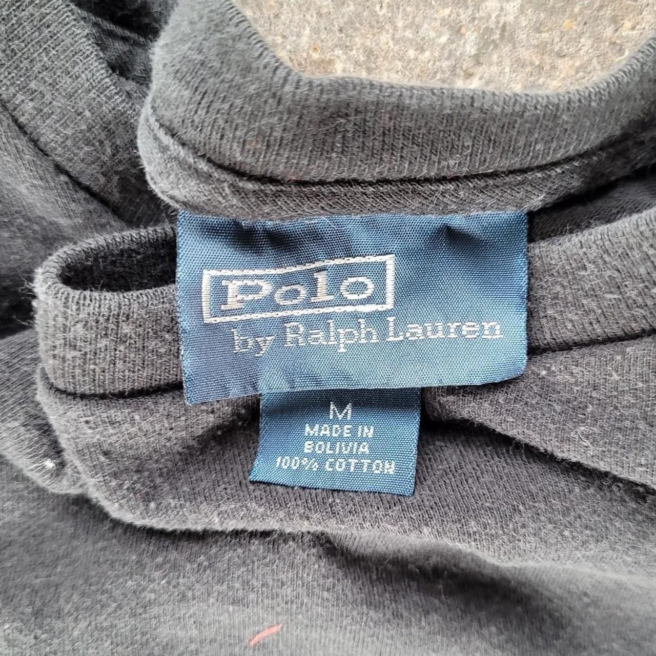 Polo Ralph Lauren Vintage 90s Black T-Shirt Size M 2