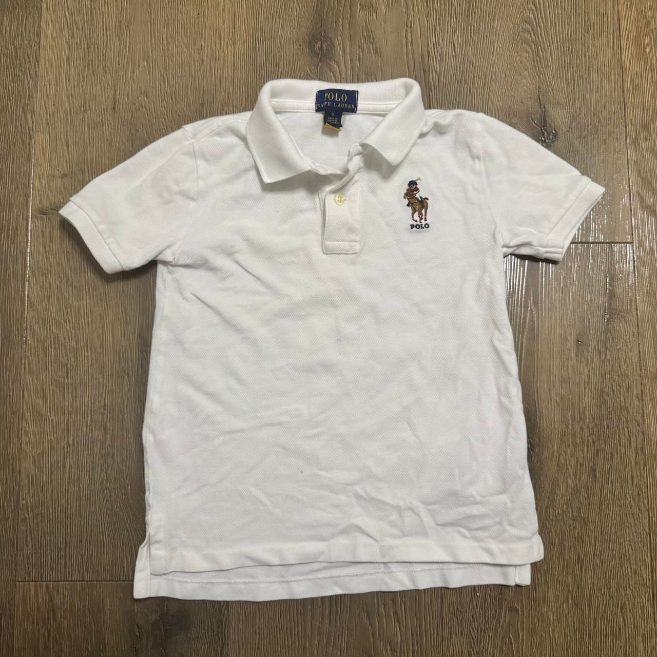 Polo Ralph Lauren Polo Bear Polo Shirt Size 6 White Cotton 3