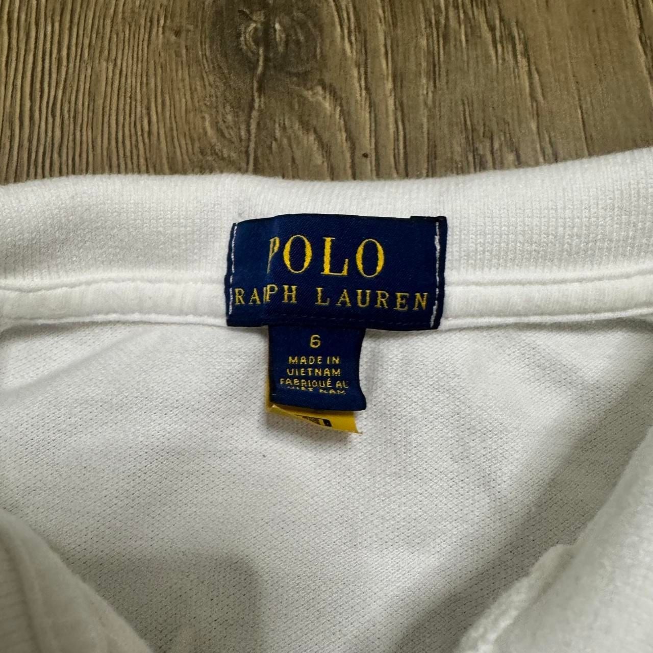 Polo Ralph Lauren Polo Bear Polo Shirt Size 6 White Cotton 6
