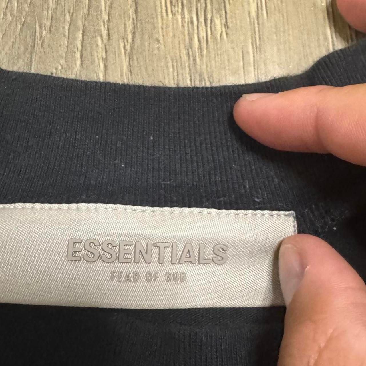Fear of God Essentials T-Shirt Size L Black Cotton Logo Tee 5