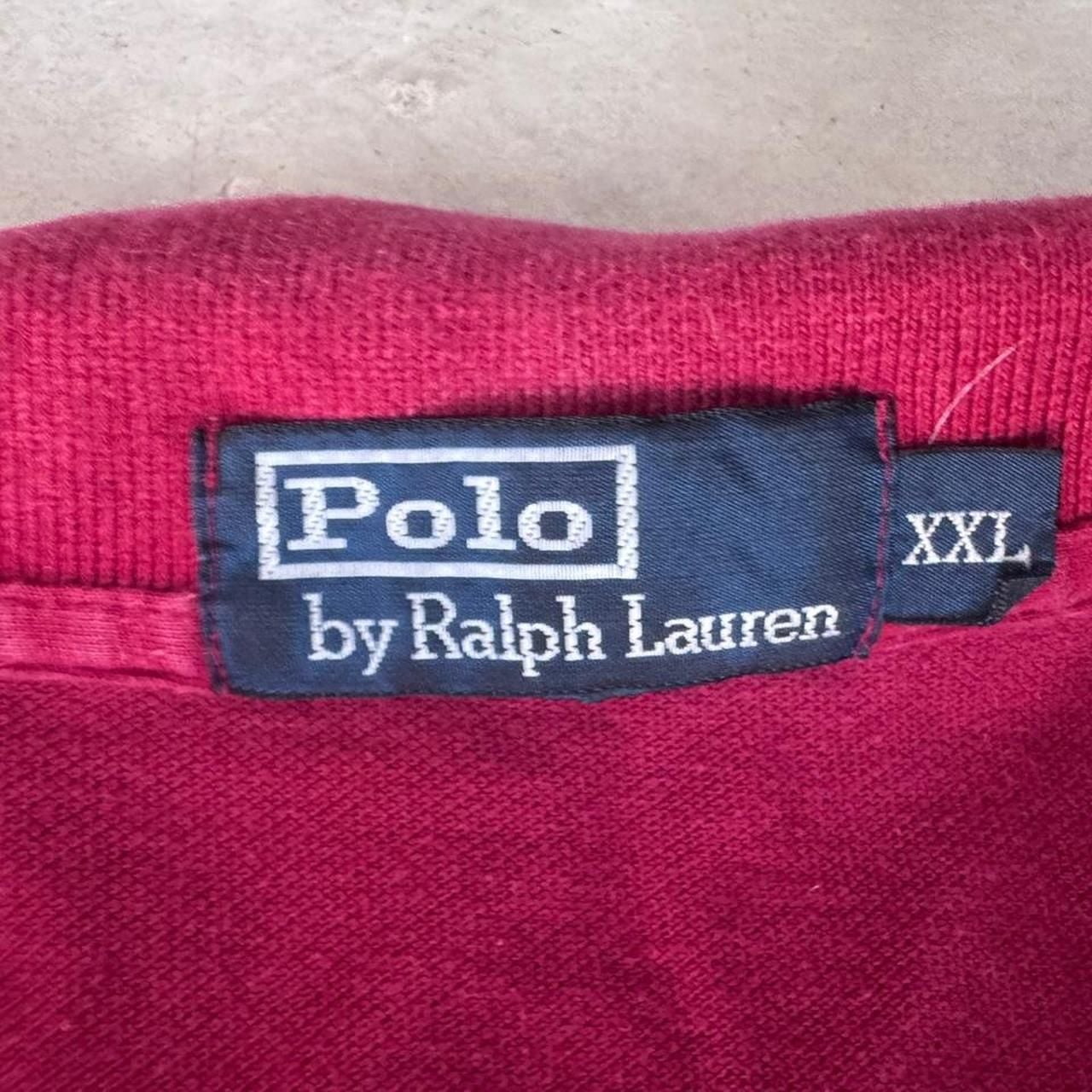Polo Ralph Lauren Long Sleeve Polo Size XXL Burgundy Cotton 5