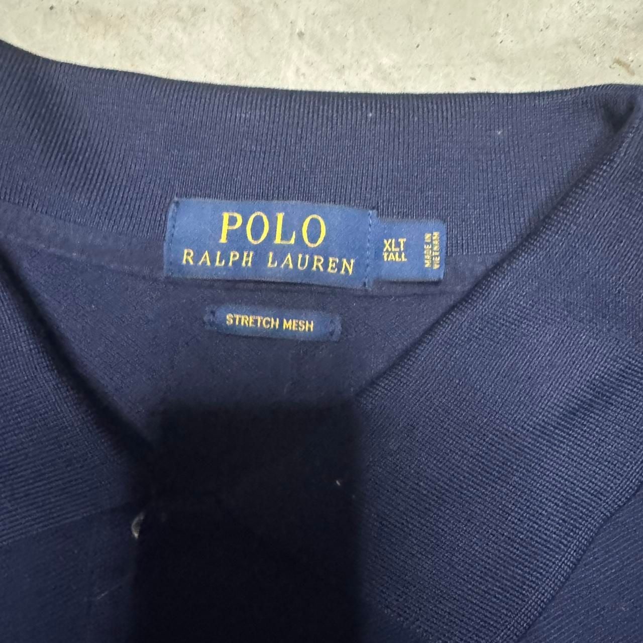 Polo Ralph Lauren Stretch Mesh Polo Size XLT Navy Blue New with Tags 5