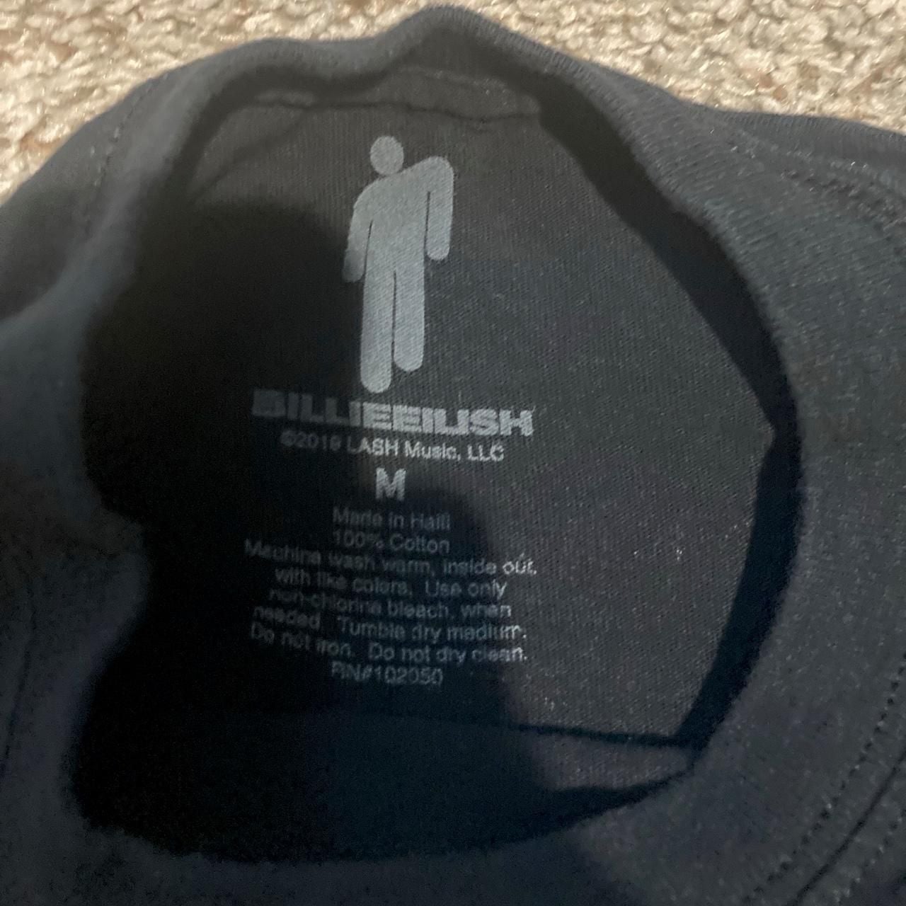 Billie Eilish World Tour 2019 T-Shirt Size M Black 3