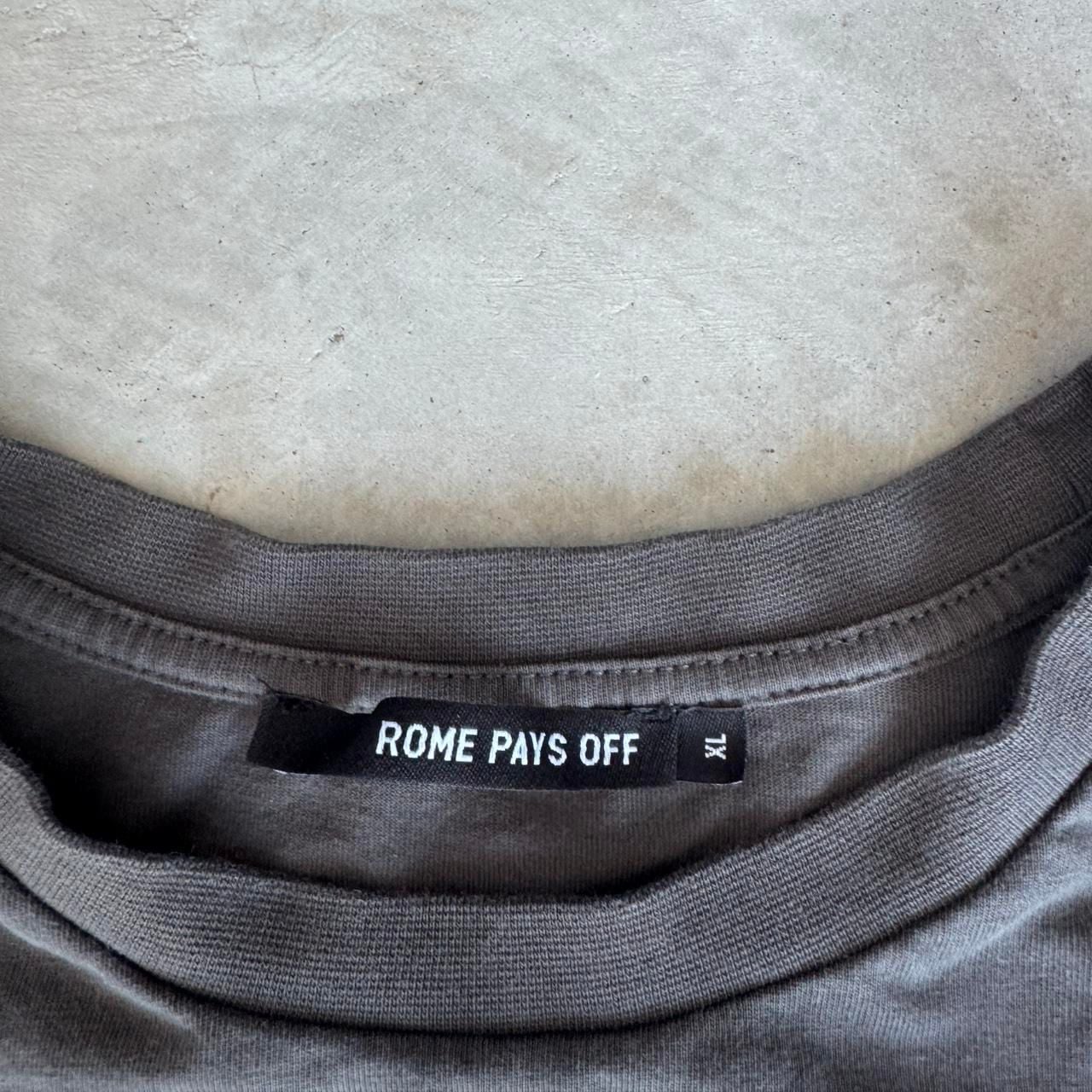 Rome Pays Off Out Getting Ribs T-Shirt Size XL Charcoal Graphic Tee 5