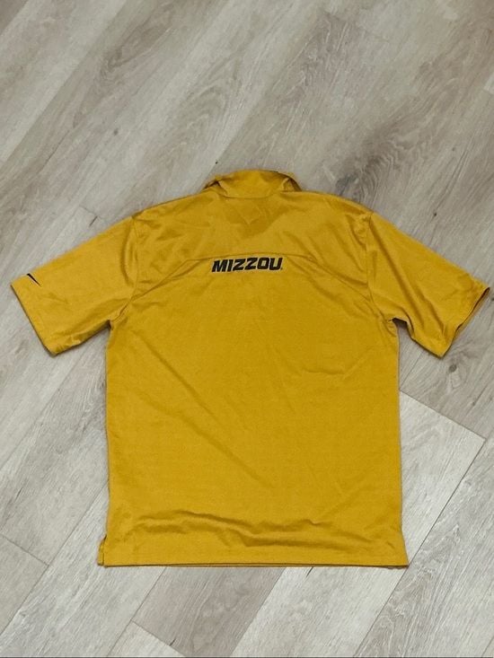 Nike Gold Men's Mizzou Polo with Team Crest 3