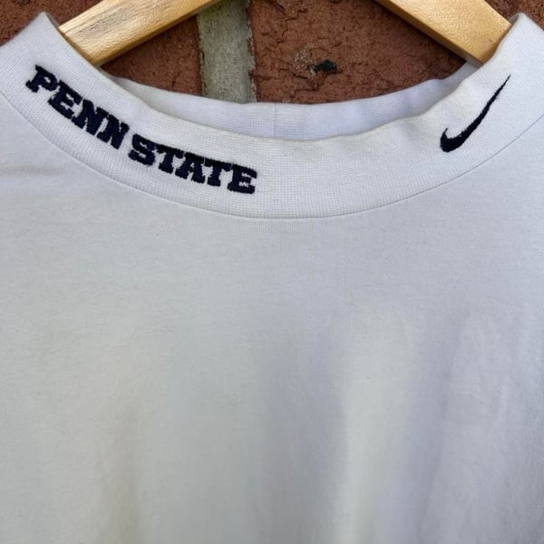 Nike Penn State Mock Neck Long Sleeve Thermal Shirt XXL White