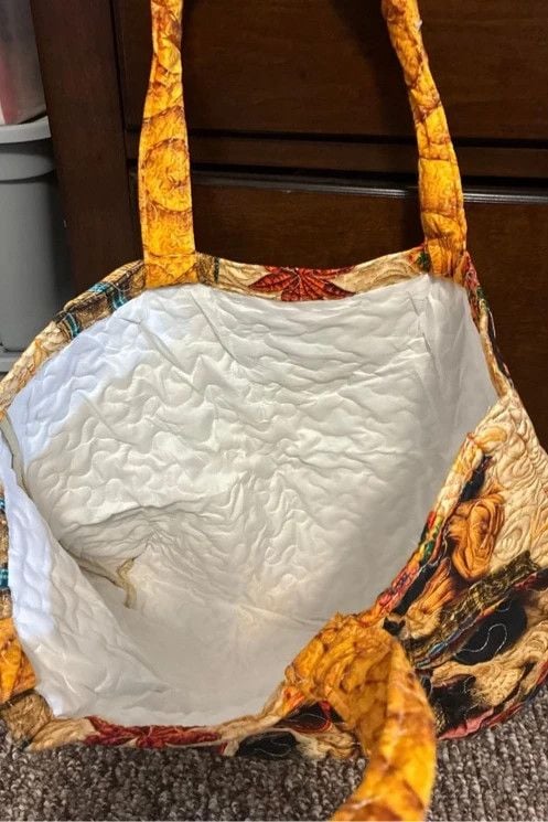 New wo tags fall dog tote bag golden retrievers brown 3