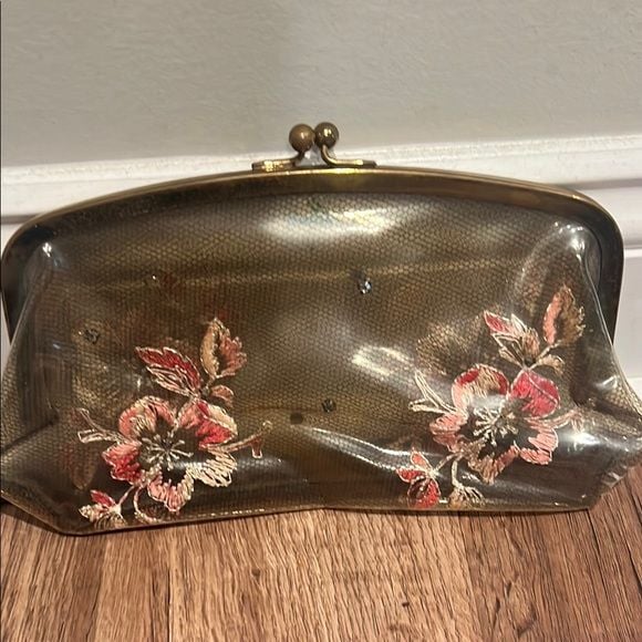 Vintage Maxim Plastic Embroidered Clutch Bag 3
