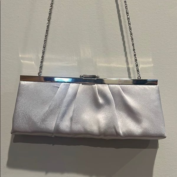 Gunne Sax Silver Crossbody Bag with Chain Strap