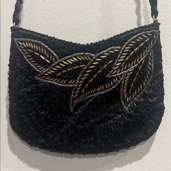 Vintage La Regale Black Beaded Bag 2