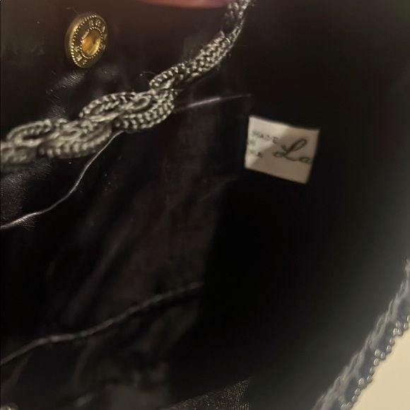 Vintage La Regale Black Beaded Bag 4