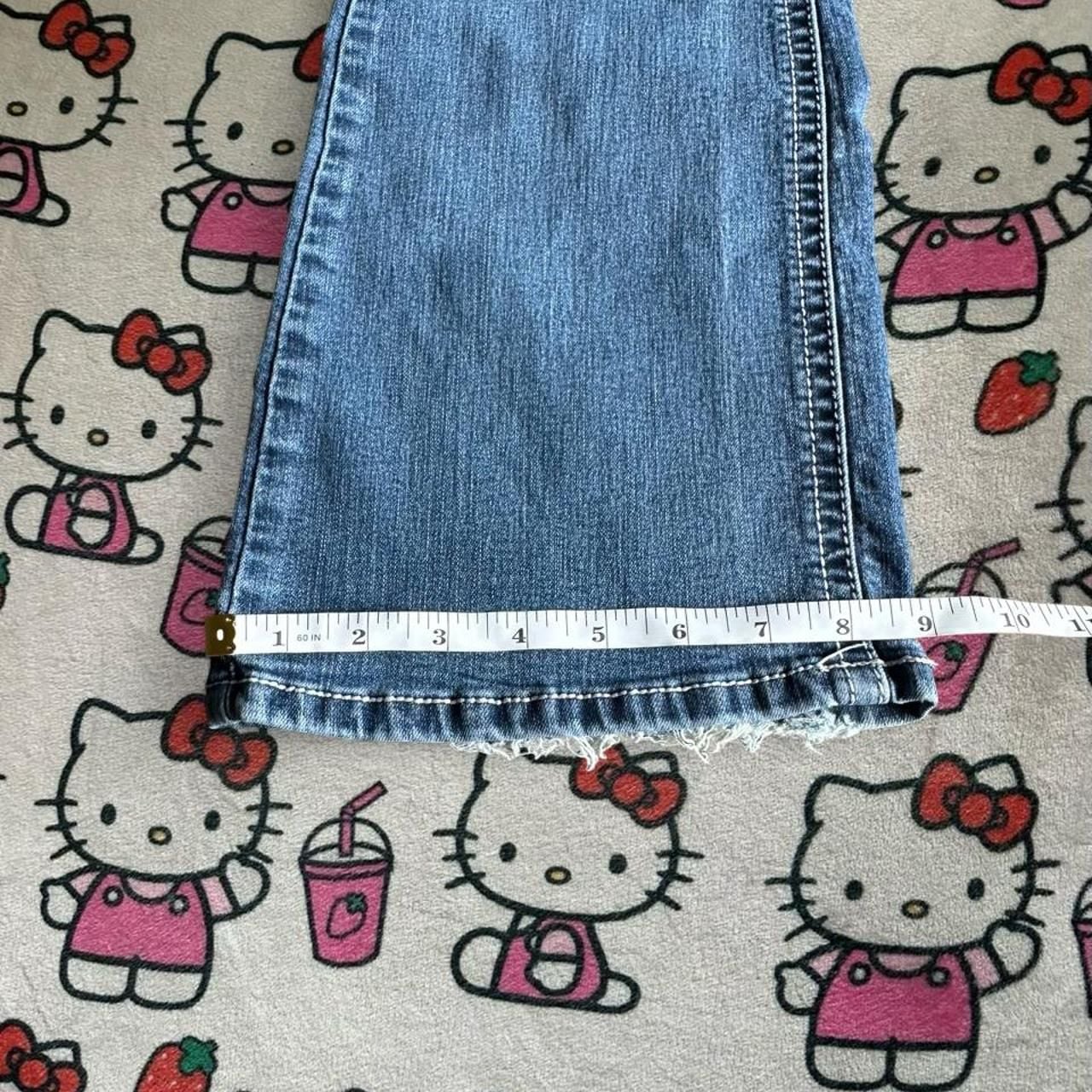 Love Indigo Premium Flared Jeans Size 12 Embellished Cross 8
