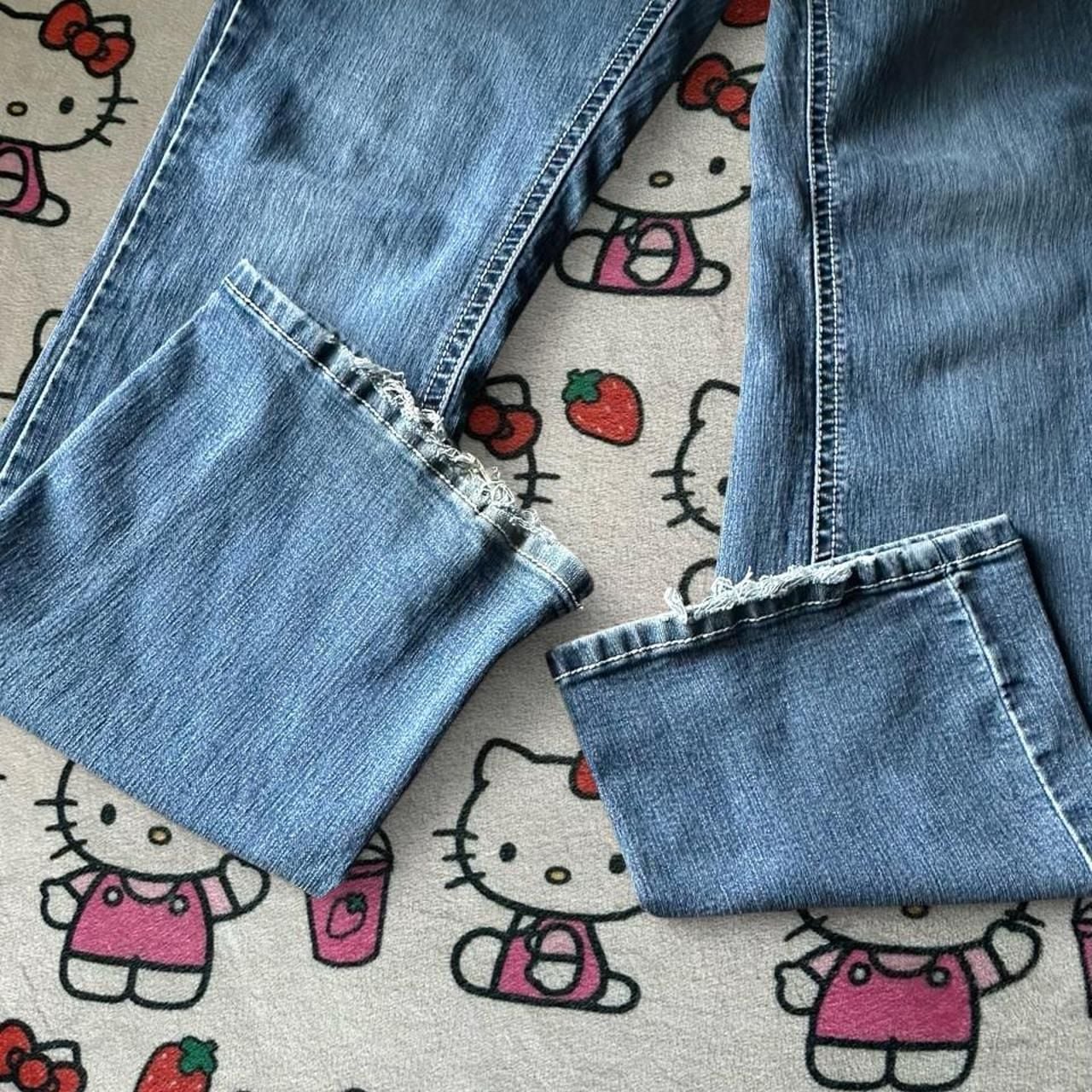 Love Indigo Premium Flared Jeans Size 12 Embellished Cross 9