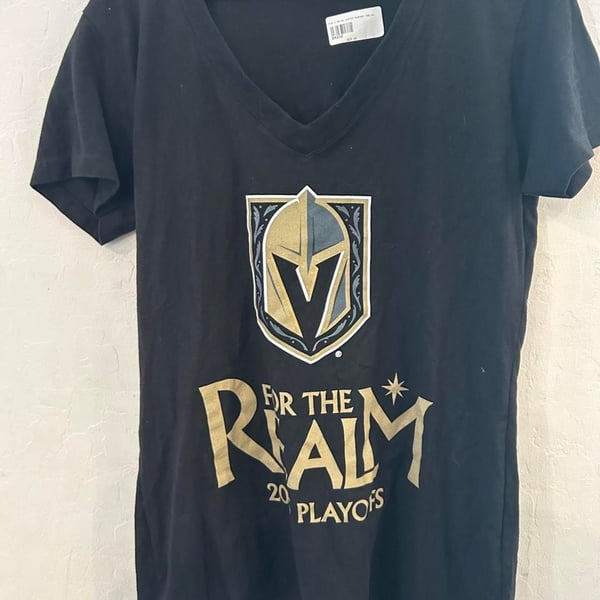 Tultex Vegas Golden Knights Playoff T-Shirt Size L Black For The Realm