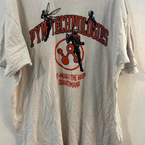 Marvel Studios Ant-Man Pym Technologies T-Shirt Size 2XL White Cotton