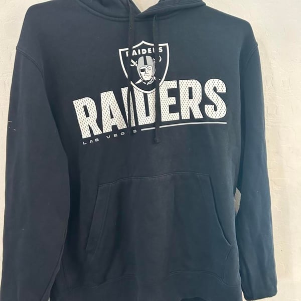 Nike Las Vegas Raiders NFL Hoodie Size L Black Pullover Sweatshirt