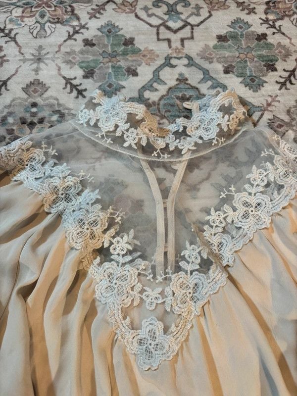 Love 21 Lace Detail Blouse size L 3