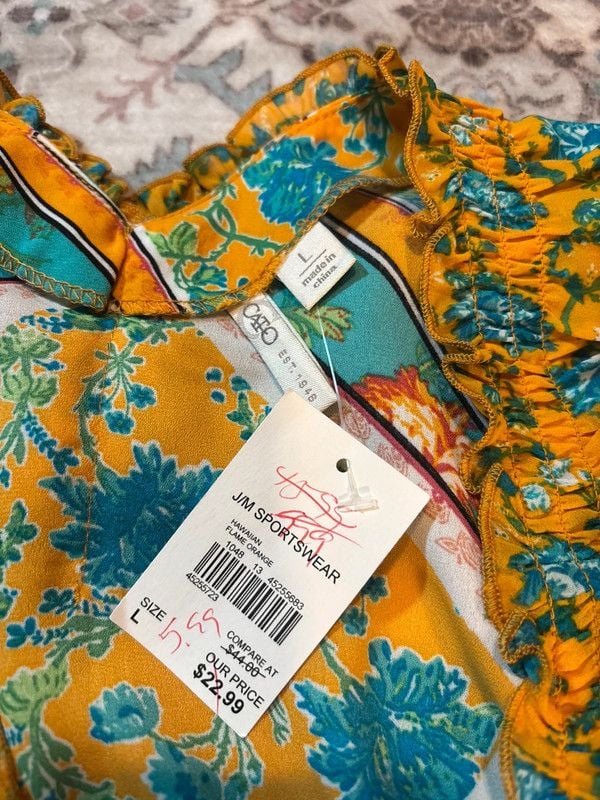 Cato Yellow Blouse size L NWT 2