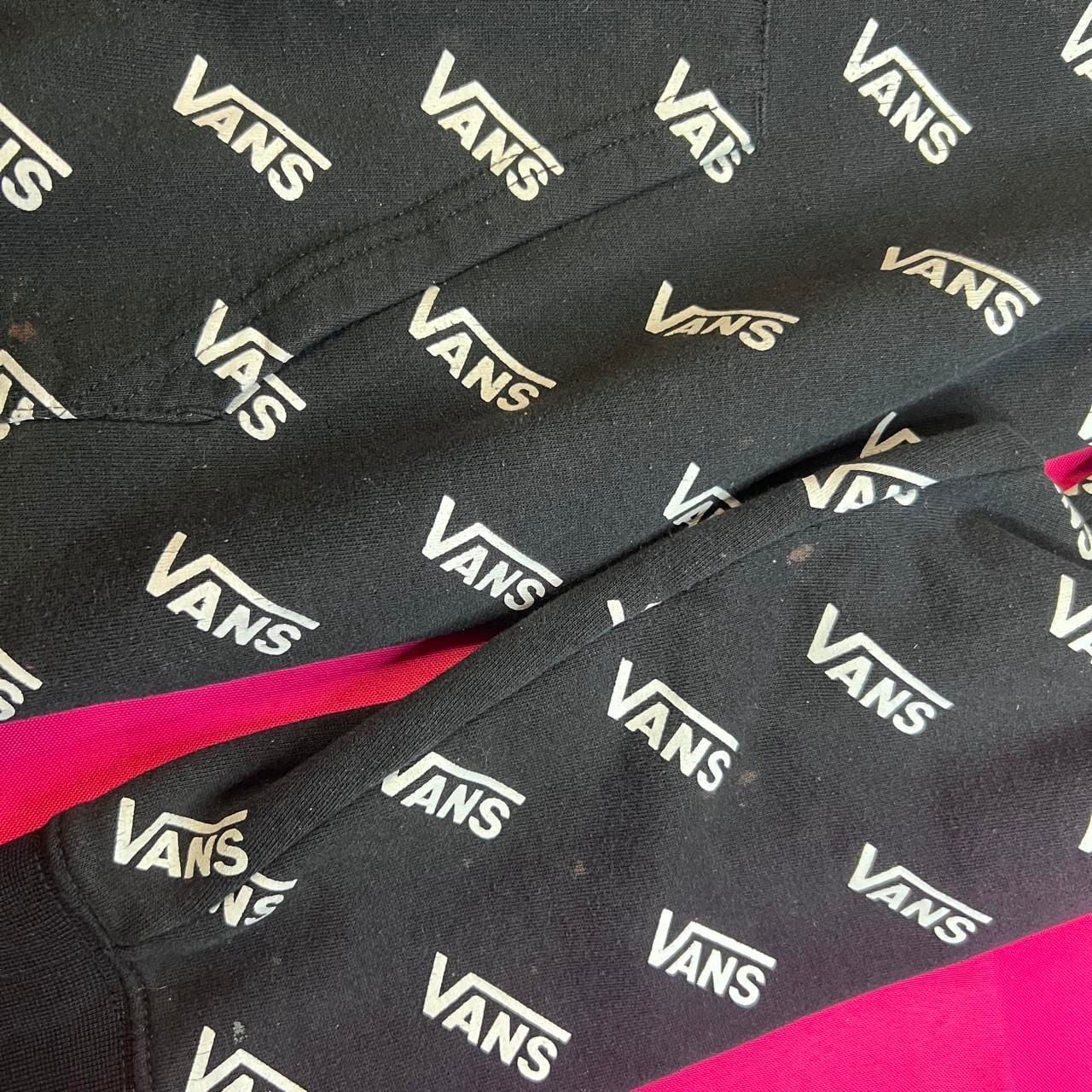Vans All Over Print Hoodie Size Medium Black White Logo 7