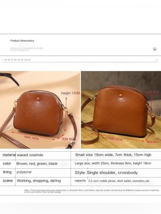 Classic Black Women's Crossbody vintage Bag - Minimalist Design 9
