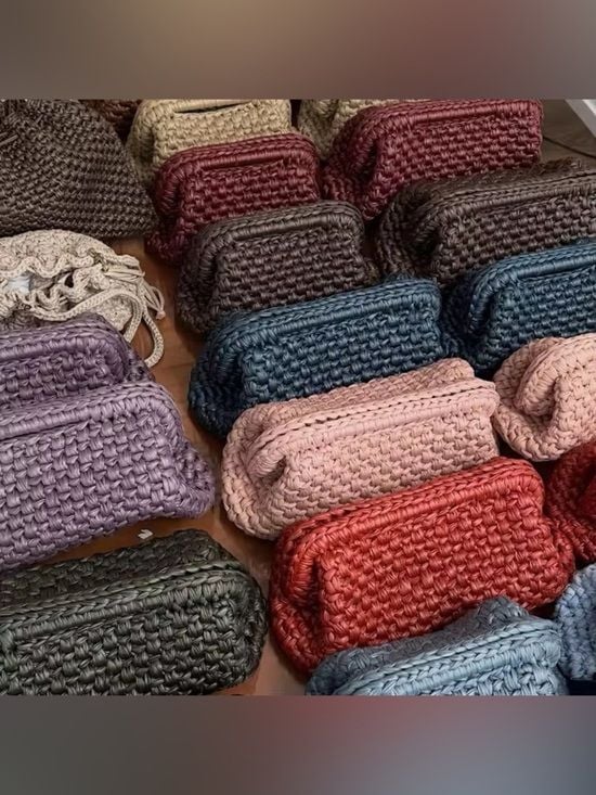 Woven Metallic Purple Top-Handle Women's Bag 6