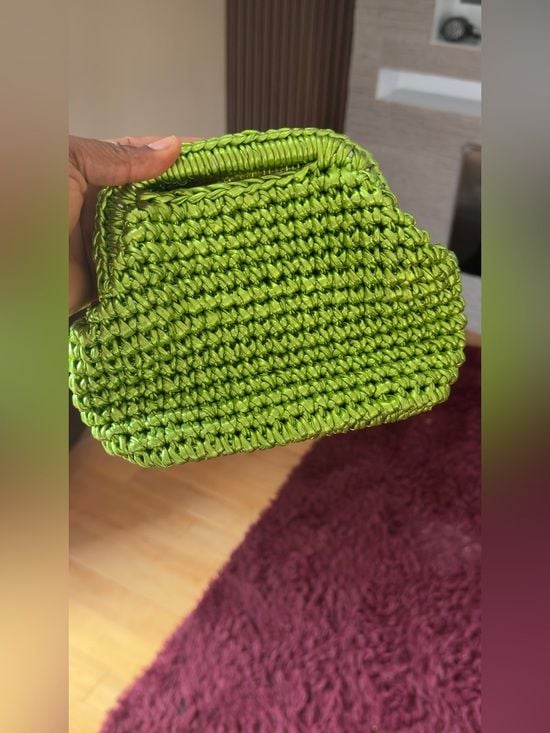 Woven Metallic Purple Top-Handle Women's Bag 12