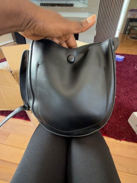 Black Crossbody Saddle Bag - Classic Men's Leather-Style Shoulder Bag 2