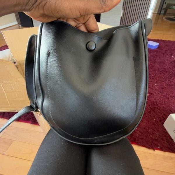 Black Crossbody Saddle Bag - Classic Men's Leather-Style Shoulder Bag