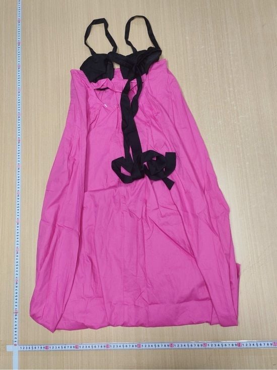 Women Pink Spaghetti Strap Dress with Black Bodice 3