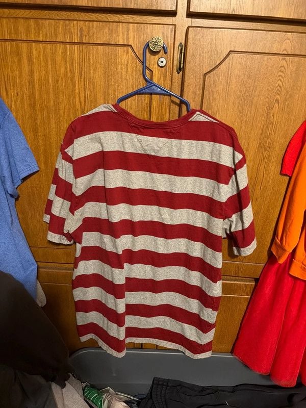 Tommy Hilfiger XL Maroon/Gray striped 4