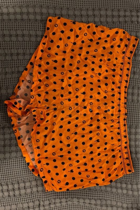 NWT Victoria’s Secret PINK Orange with black polka dot Tencel shorts in XXL 1