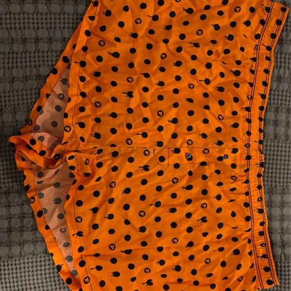 NWT Victoria’s Secret PINK Orange with black polka dot Tencel shorts in XXL