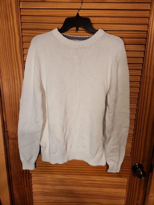 y2k Croft & Barrow Off-White Knitted Pullover Sweater - Men's L 2