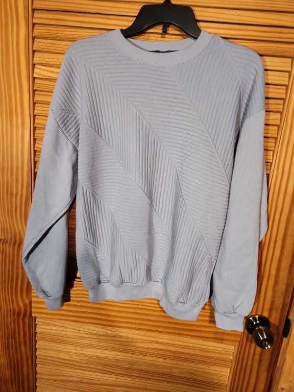 Vintage 90s Knightsbridge for Men Textured Chevron Pullover Sweatshirt - Size Large 2