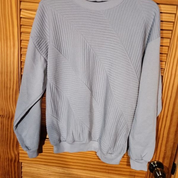 Vintage 90s Knightsbridge for Men Textured Chevron Pullover Sweatshirt - Size Large