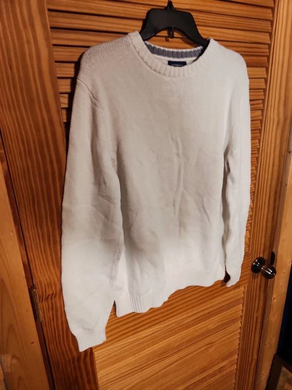 y2k Croft & Barrow Off-White Knitted Pullover Sweater - Men's L 5