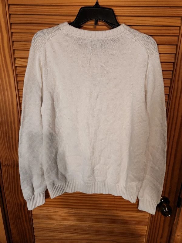 y2k Croft & Barrow Off-White Knitted Pullover Sweater - Men's L 6
