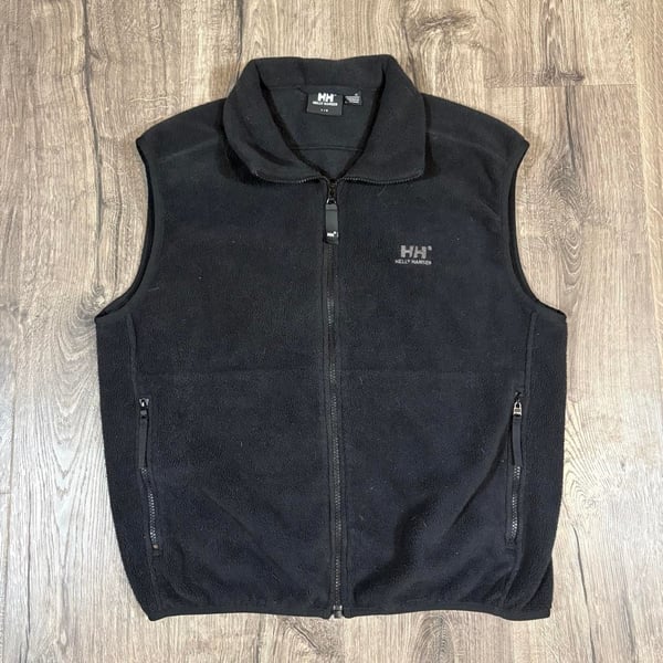 Helly Hansen Fleece Vest L/G Black Full Zip Outdoor Outerwear