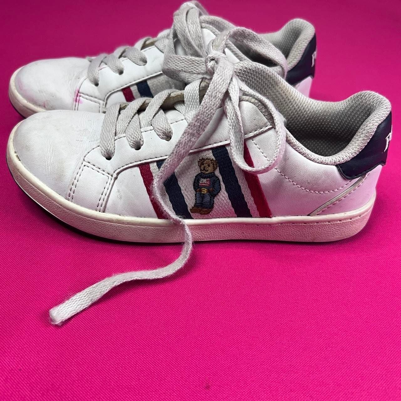 Polo Ralph Lauren Quilton Bear Sneakers Size 13 White 3